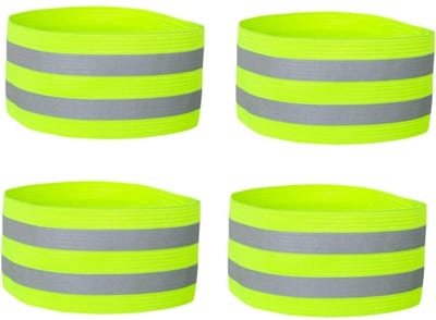 Famanu – Reflecterende reflectorset – elastische band met klittenband – zichtbaarheid voor sport en verkeer