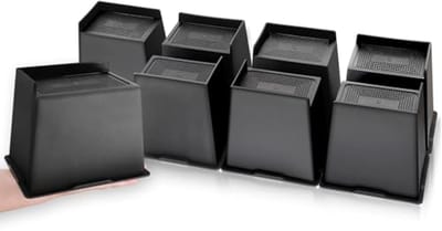 Bedverhogers 15 cm - Zware Meubelverhogers voor Meubels zoals Bedden, Banken, en Tafels - Ondersteunt Tot 6000 kg - Set van 8