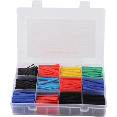 750 stuks Krimpkous Kit 2:1 PE Elektrische Kabel Slee Draadwikkel Set Assortiment