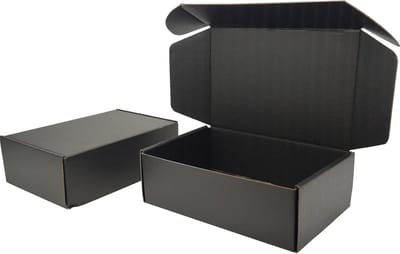 Kleine Zwarte Verzenddozen 25 Stuks - Kartonnen Golfkarton Mailer Boxes voor Verzending en Cadeaus