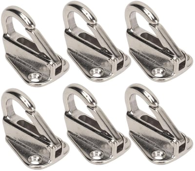 Dailygoods- Spatbordhanger Roestvrij Staal - 6 Stuks - Zware Veergesp - Multifunctioneel - Maritieme Toepassing - Robuust en Duurzaam - Fenderhanger