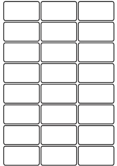 A4 etiketten 64 x 34 mm wit (100 vel)