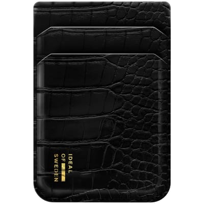 iDeal of Sweden - Magnetic Card Holder MagSafe Black Croco -Zwart