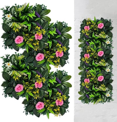Wandpanelen Kunstplanten - Nep Groen Scherm - Tuin Decoratie - Realistisch Gras Effect - 25x25 cm - Groen