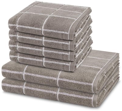 Ross Sonstiges 4 X handdoek 2 X douchehanddoek - in set 6 pack Sensual Skin Karo