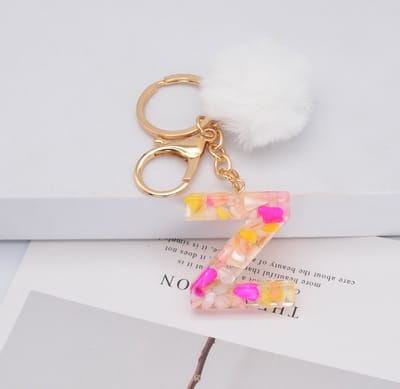 Letter Sleutelhanger A-Z – Luxe Initialen Sleutelhanger met Pompon & Kwastje – Tashanger voor Dames & Meisjes – Accessoire voor Sleutelbos, Handtas, Rugzak & Autosleutel – Persoonlijk Cadeau voor Vrouw, Moeder, Dochter & Vriendin