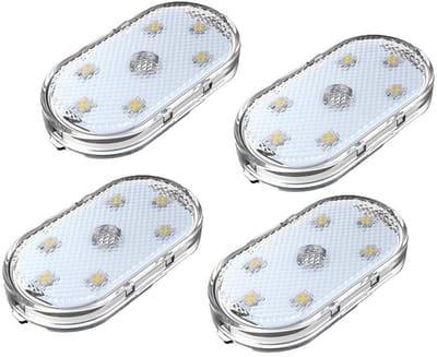 GELLDG 4 stuks LED-interieurverlichting voor auto's - Auto-interieurverlichting - LED-touchverlichting - Sfeerverlichting in meerdere kleuren - Oplaadbaar - USB-opladen - Geschikt voor dak, armleuning en bekerhouders