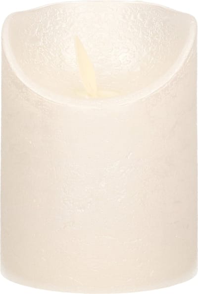 Anna's Collection Stompkaars - LED - parel creme - H10 cm - bewegende vlam - kaars