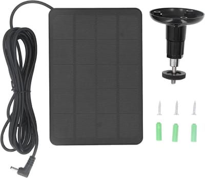 Zonnepaneel Oplader - Continu Vermogen - Camera Energie - Weerbestendig Ontwerp - 10W Vermogen - Zwart