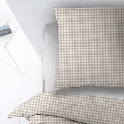 Sleepnight Dekbedovertrek Katoen Kaat - Beige - 140 x 200/220 cm + 1 kussensloop - [Beige]