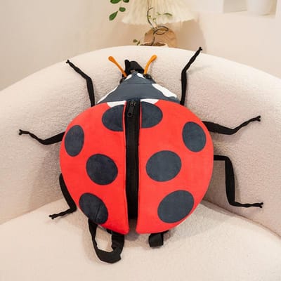 35cm Cartoon Leuke Insect Pluche Pop Rugzak Bij Lieveheersbeestje Rugzak Pluche Speelgoed Huisdecoratie Cadeau Voor Kinderen about 35cm black