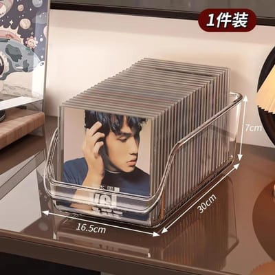 Acryl Cd Schijf Rek Bureau Cd Houder Zwart Vinyl Plaat Magnetische Tape Display Opslagrek Collectie Opslag Album Opslagdoos