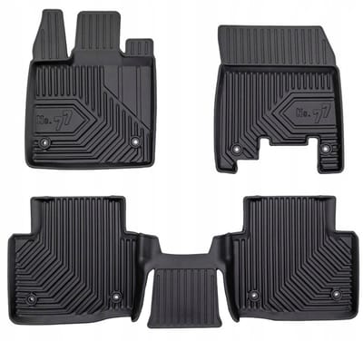 Frogum - No.77 - Automatten 3D - Geschikt voor Jaguar I-Pace (vanaf 2018) - Versie met brandblusser rechts - 4-delig - TPE Rubber - Zwart