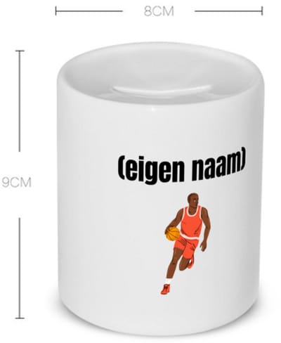 Akyol - basketbal man met eigen naam Spaarpot - Basketbal - iemand die op basketbal zit - sport - bal - wedstrijdsport - verjaardag cadeau - kado - 350 ML inhoud