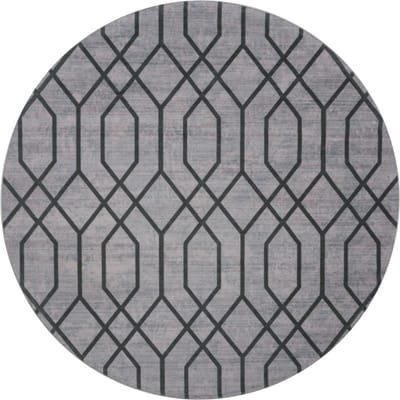 Vloerkleed Pattern Rond Groen ø120 cm - Laagpolig Synthetisch Vloerkleed – Modern / Grafisch Design