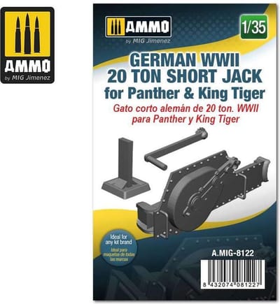 AMMO by Mig Jimenez Modelbouwpakket - AMMO MIG 8122 GERMAN WWII 20 TON SHORT JACK Panther Tiger Resin onderdeel - 1:35 - Modelbouw