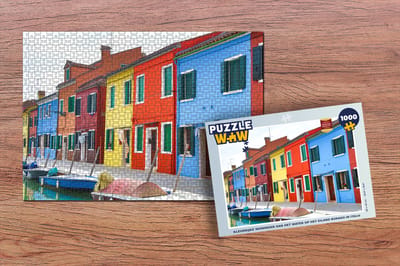 Puzzel Kleurrijke woningen aan het water op het eiland Burano in Italië - Legpuzzel - Puzzel 1000 stukjes volwassenen