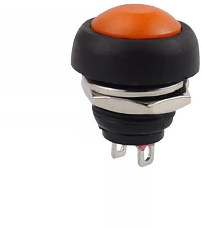 Drukknop Ronde Knop - Drukschakelaar DIY - Hobby Elektronica - Eenvoudig in Gebruik - 12 mm - Oranje