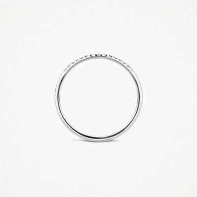 Blush Ring 1626WDI/54 14k Witgoud 0,10crt G SI met Briljant geslepen Diamant Maat 54