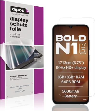 dipos – 4x Beschermfolie geschikt voor Lava Bold N1 Lite | Krasbestendige & heldere Screenprotector Ultra-Thin