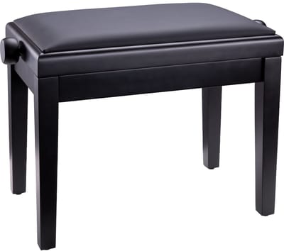 Konig & Meyer 13923 Piano bench matzwart, zitting zwart imitatieleer