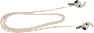 kwmobile Strap Compatible with Samsung Galaxy Buds 3 Pro - Silicone Cord Holder for Wireless Earphones - Beige