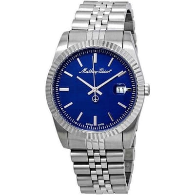 Mathey-Tissot Mathy III Roestvrij Staal Blauwe Wijzerplaat Kwarts H810ABU Herenhorloge blauw