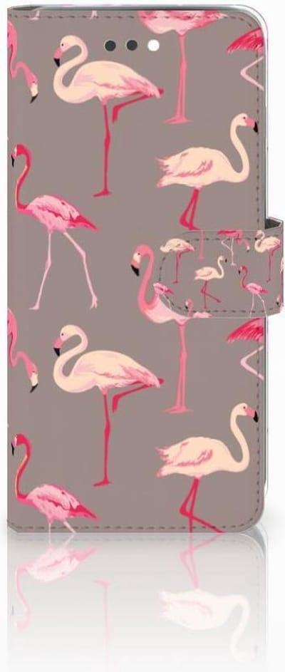 Apple iPhone 7 Plus | 8 Plus Telefoonhoesje met Pasjes Flamingo