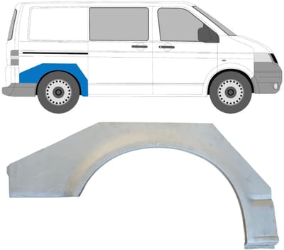 Reparatiepaneel achterspatbord voor Volkswagen Transporter T5 2003-2015 / Rechts