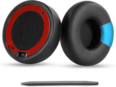 Comfortabele Oorkussens en Beschermhoezen voor Draadloze On-Ear Hoofdtelefoons van Hoogwaardige Kunstleer (Zwart)