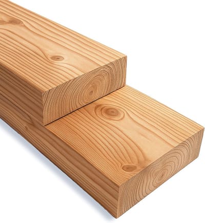 Lariks Punthout 60x160 mm Lengte 140 cm Glad Geschaafd Constructiehout