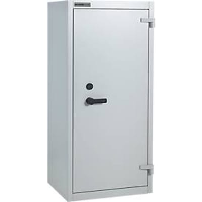 Kluiskast TS 2 - metaal - 4 legplanken -  B 990 x D 500 x H 1950 mm - zonder binnenvakken - lichtgrijs - ons merk Schäfer Shop Select