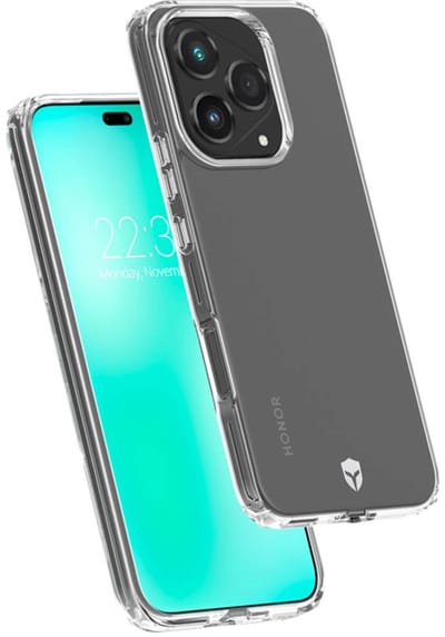 Force Case, Hoesje geschikt voor Honor 400 Lite - FEEL Versterkt 2m Tryax System met 3D Inserts, Transparant