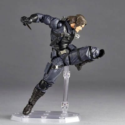 Captain America CIVIL WAR Winter Soldier Thunderbolts Gezamenlijke Beweegbare Gearticuleerde PVC Poppen Speelgoed Decoratie 15cm no box black