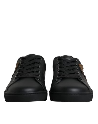 Dolce & Gabbana Zwarte Londen Heilige Hart Heren Sneakers Schoenen