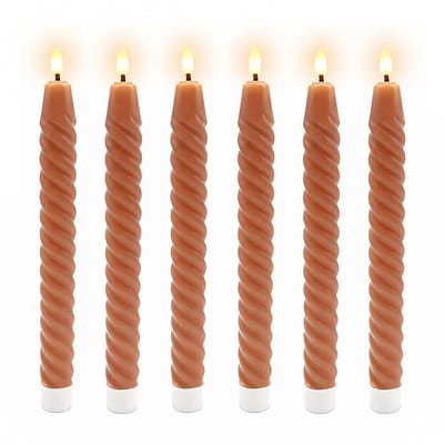 LED-dinerkaarsen - 6 stuks - oudroze