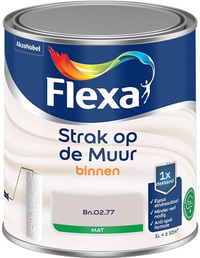 Flexa - Strak Op De Muur Binnen Mat - Bn.02.77 - Mengverf - 1 L