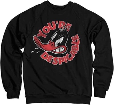 Looney Tunes Sweater/trui -S- You're Despicable Zwart