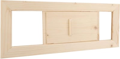 Ventilatie rooster - Rooster hout - Stoomruimte ventilatie - Verstelbare luchtspleet - 34 cm - Houtkleur