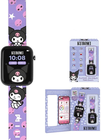 Kuromi interactieve smartwatch – kind horloge met app – touchscreen en camera – Paars – 11,4x16x5 cm