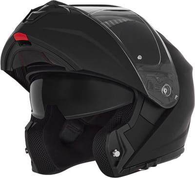 Nox Systeemhelm met Zonnevizier | Scooterhelm & Motorhelm & Brommerhelm | ECE 22.06 gekeurd - Mat Zwart - Maat L