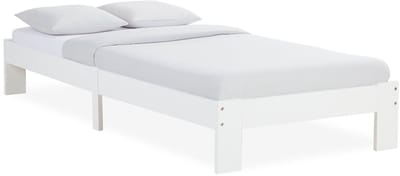 Homestyle4u Eenpersoonsbed - 90x200 cm - Houten bed - Wit