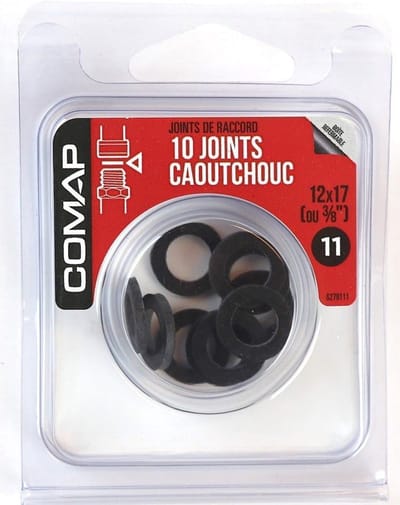 Set van 10 Rubberen Afdichtingen voor Sanitair Warm en Koud Water - 12 x 17 mm