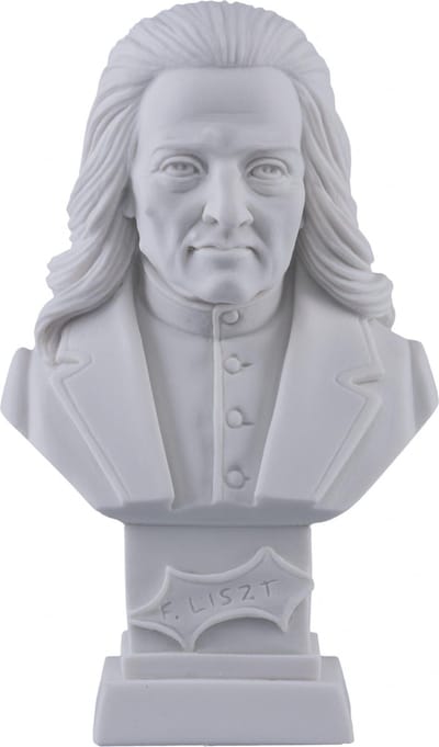 Music Gifts - Albast borstbeeld Franz Liszt 11cm