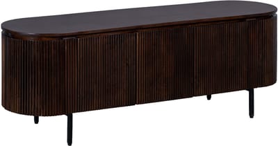 Lewis & Loft TV meubel Lena – FSC®-gecertificeerd mangohout® – Walnoot bruin