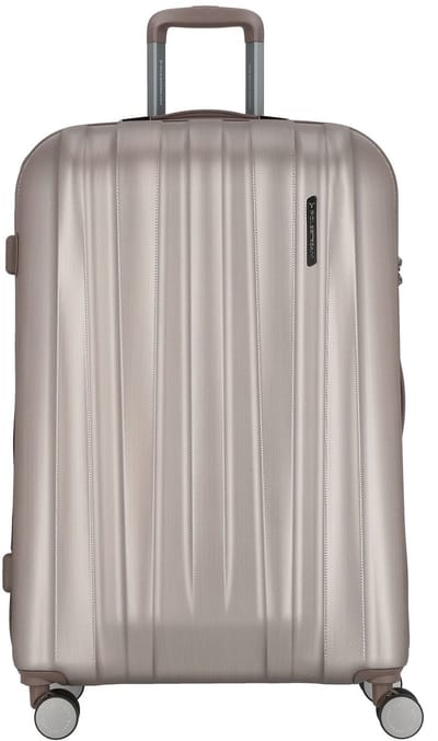 Polestream Moonrock 4 wielen Trolley L 78 cm met uitbreidingsplooi - Harde bagage - TSA slot - rosesilver brushed