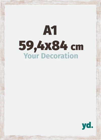 Your Decoration - Fotolijst A1 59,4x84 cm - MDF - White Wash - Catania