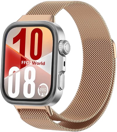 Stravo RVS Milanees bandje geschikt voor Huawei Watch Fit 5 / Watch Fit 5 Pro / Watch Fit 4 / Watch Fit 4 Pro / Watch Fit 3 - Milanese band met magneetsluiting - Roségoud