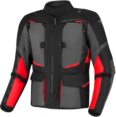 SHIMA Hero 2.0 Waterproof Zwart Rood Textiele Motorjas - Jas
