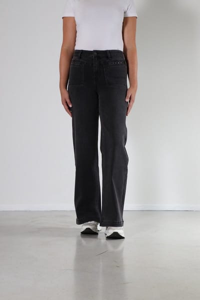 New Star - Broek Gina grey wide legs L31 - maat 28